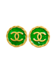 CHANEL Button Coco Mark Earrings
