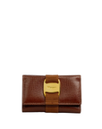 SALVATORE FERRAGAMO Lizard Pattern Vara Plate Key Case
