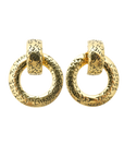 CHANEL Logo Circle Earrings