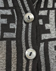FENDI Zucca Knit Cardigan