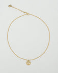 CHRISTIAN DIOR CD Logo Round Circle Necklace