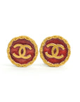 CHANEL Button Coco Mark Earrings