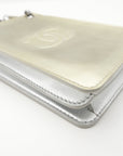 CHANEL 2014 Coco Mark Chain Metallic Leather Shoulder Bag