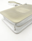 CHANEL 2014 Coco Mark Chain Metallic Leather Shoulder Bag
