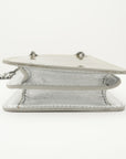 CHANEL 2014 Coco Mark Chain Metallic Leather Shoulder Bag
