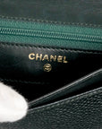 CHANEL 1996–1997 Coco Mark Caviar Leather Bi-Fold Long Wallet