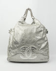CHANEL 2008-2009 Punched Leather Handbag/Shoulder Bag 2Way