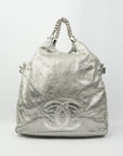 CHANEL 2008-2009 Punched Leather Handbag/Shoulder Bag 2Way