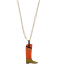 HERMES Buffalo Horn Boots Necklace