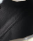 GUCCI Canvas Leather Brown With Gold Hardware Shoulder Bag