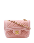CHANEL Matelassé Chain Velvet Shoulder Bag
