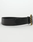 CHANEL Coco Mark Chain Caviar Leather Buckle Belt