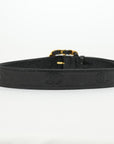CHANEL Coco Mark Chain Caviar Leather Buckle Belt