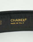CHANEL Coco Mark Chain Caviar Leather Buckle Belt
