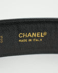 CHANEL Coco Mark Chain Caviar Leather Buckle Belt