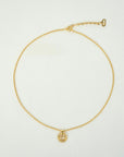 CHRISTIAN DIOR CD Logo Round Circle Necklace