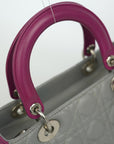 CHRISTIAN DIOR Lady Dior Medium Handbag/Shoulder Bag
