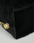 CHANEL Velvet Bucket Shoulder Bag