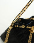 CHANEL Velvet Bucket Shoulder Bag