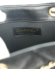 CHANEL Velvet Bucket Shoulder Bag