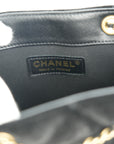 CHANEL Velvet Bucket Shoulder Bag