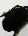 CHANEL Velvet Bucket Shoulder Bag