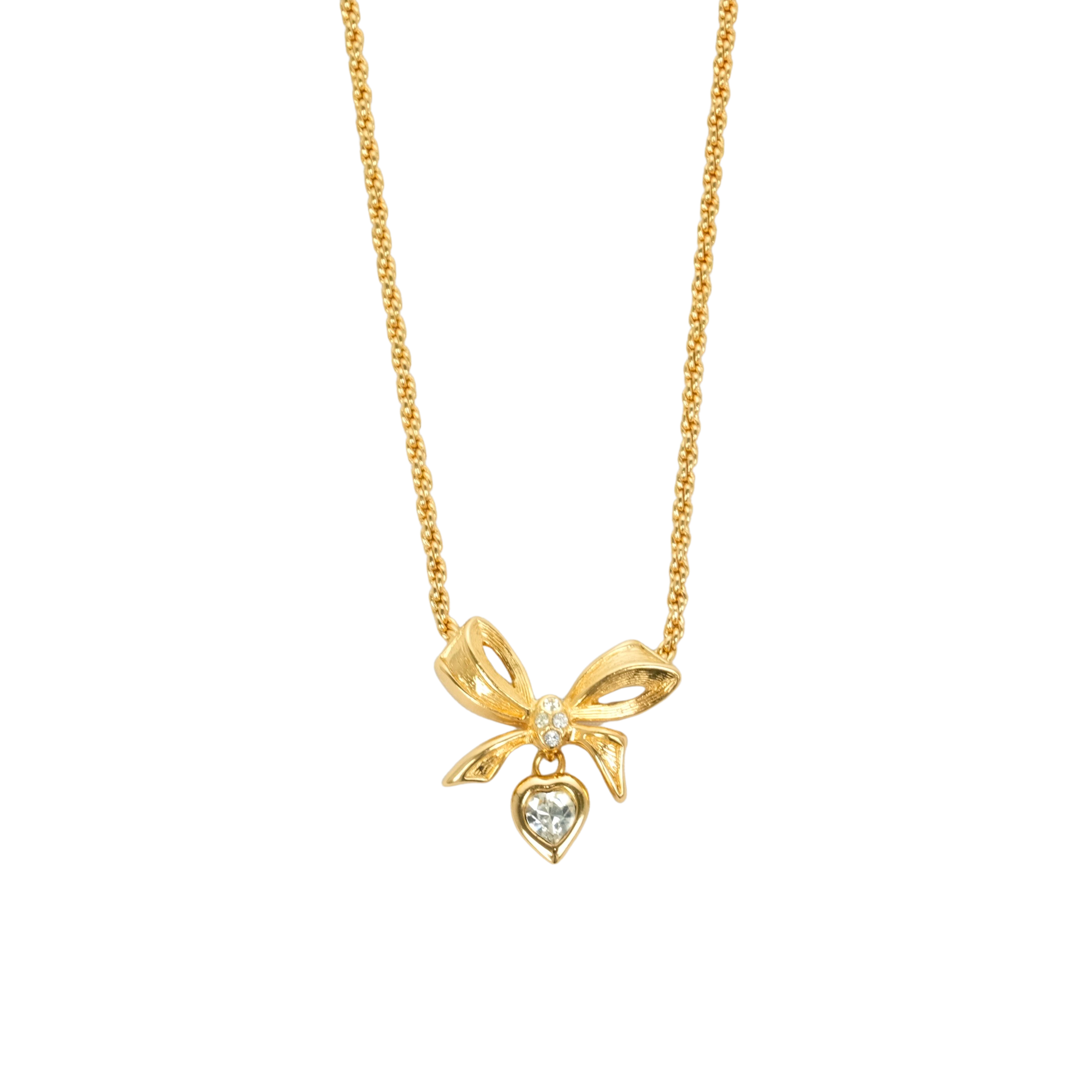CHRISTIAN DIOR Ribbon Pendant Necklace – Aime Vintage