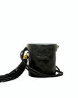 CHANEL 1997-1999 Fringe Bucket Lambskin Shoulder Bag