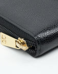 CHANEL 2003-2004 Caviar Skin Long Wallet