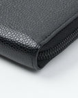 CHANEL 2003-2004 Caviar Skin Long Wallet