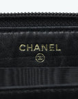 CHANEL 2003-2004 Caviar Skin Long Wallet