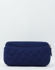 CHANEL Cotton Jersey Matelassé Chain Wallet/Mini Shoulder Bag 2Way