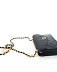 CHANEL 1996-1997 With No. 0 Matelassé and Bijou Chain Shoulder Bag