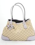 GUCCI GG Canvas 163805 Gold Hardware Tote Bag/Shoulder Bag