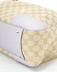 GUCCI GG Canvas 163805 Gold Hardware Tote Bag/Shoulder Bag