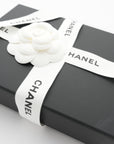 CHANEL Silk Ivory Black Scrunchie