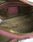 PRADA Logo Jacquard Boston Bag/Shoulder Bag 2-Way
