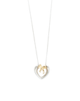 TIFFANY & CO. SV925 K18YG Heart Ribbon Necklace
