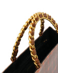 CHANEL 1994-1996 Chocobar Patent Chain Tote Bag/Handbag