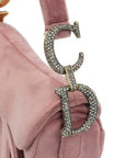 CHRISTIAN DIOR Velvet Saddlebag Handbag
