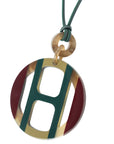 HERMES H Equip Buffalo Horn Lacquer Necklace