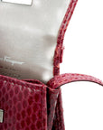 SALVATORE FERRAGAMO Ultra Rare Lizard Leather Parent-Child Bag Handbag