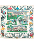 HERMES Silk Carré 45 Chantilly Scarf