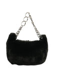 CHANEL 2002–2003 Fur Coco Mark Chain Shoulder Bag