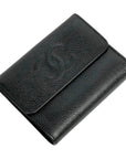 CHANEL 2003–2004 Caviar Leather Tri-Fold Wallet