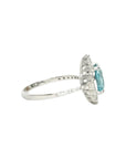 PT900 Zircon 3.04ct Diamond 0.54ct Ring