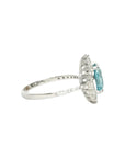 PT900 Zircon 3.04ct Diamond 0.54ct Ring
