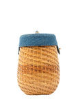 CHANEL 1997–1999 Coco Mark Chain Straw Denim Basket Shoulder Bag