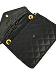 CHANEL 1986–1988 Matelassé Rhinestone Coco Mark Chain Shoulder Bag