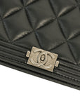 CHANEL Boy Chanel Matelassé Coco Mark Chain Wallet / Shoulder Bag